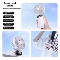 JingZhi N15 Neues Modell USB Handventilator mit Digitalanzeige, faltbar, Aromatherapie, Handyhalterung, Desktop Mini, 1 Jahr Garantie, Kunststoff