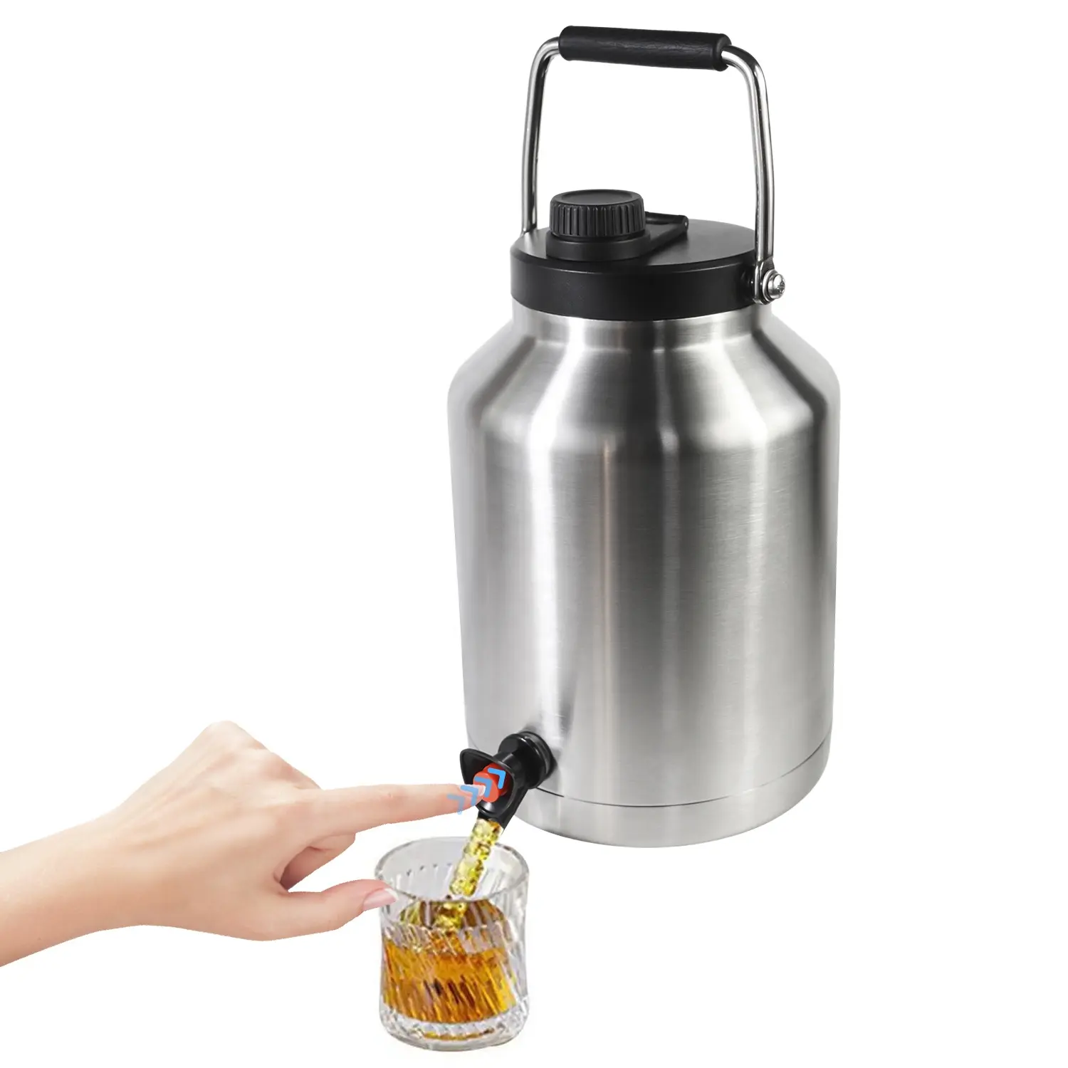 166oz tragbare Camping Edelstahl flasche 5lit Vakuum isolierte doppelwandige Wasser flasche Thermoskanne Wasserkrug mit Ausguss