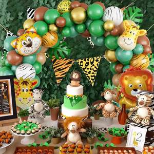 Гирлянда-арка из шаров «Джунгли» для вечеринки в стиле джунглей, с шарами с животным принтом, фольгированные шары с животными - Product Image 2