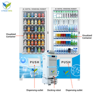 Robot distributeur intelligent VFresh AI pour hôtels avec stockage froid et à température ambiante, idéal pour le service en chambre et la distribution de snacks