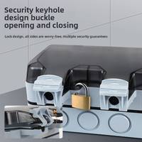 Boîtier de prise étanche IP66, boîte de raccordement électrique extérieure résistante aux intempéries, double prise avec interrupteur, couvercle de protection