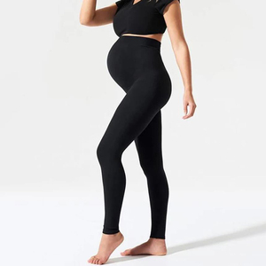 OEM all'ingrosso di maternità Leggings senza soluzione di continuità sopra la pancia gravidanza pantaloni Yoga allenamento palestra comodo - Product Image 2