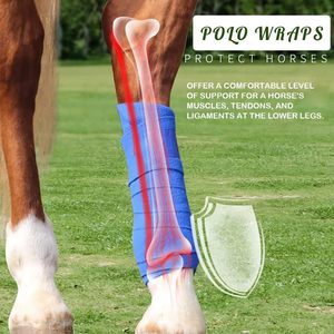Horse Leg Bandages 200*12cm Polar Fleece Calves Protection Equestrian Supplies - Product Image 5