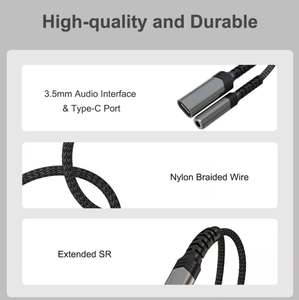 <span class=keywords><strong>Adaptador</strong></span> de Carga y Auriculares 2 en 1 USB-C <span class=keywords><strong>a</strong></span> 3.5mm, Aleación de Aluminio Gris, Carga Rápida PD de 60W para <span class=keywords><strong>iPhone</strong></span> 15/16/17 Pro Max - Product Image 5