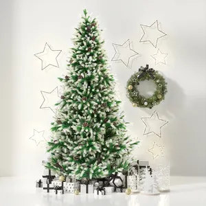 मीरा क्रिसमस की सजावट की आपूर्ति नवीनता होम ग्रीन कृत्रिम सुनहरे रंग के साथ क्रिसमस Tre