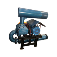 Blower Akar Tiga Lobus Tekanan Tinggi Baru untuk Industri Akuakultur, Oksigenasi, Listrik AC 220V 50Hz, Tekanan Tinggi, Besi Cor