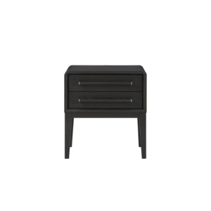 <b>Small</b> Nightstand Peppercorn Finish Two <b>Drawer</b> Storage Bedroom Furniture - Product Image 1