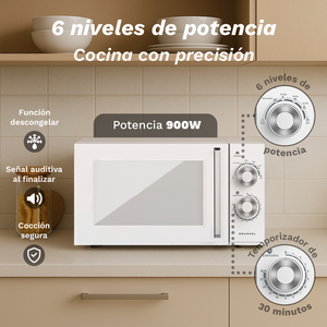 Grunkel Microwave Oven 25L 900W 6 Power Levels <b>Kitchen</b> Appliance - Product Image 5