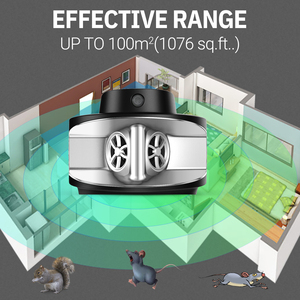Le plus récent moyen de dissuasion de rongeurs à ultrasons pour la maison et les entrepôts garde les souris écureuils répulsif souris répulsif avec prise - Product Image 6
