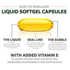 Suplemento herbario OEM/ODM para apoyar la salud inmunológica, cápsulas blandas de aceite de semilla negra de alta calidad para adultos - Product Image 4