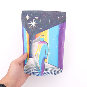 Custom Printed Stand Up Pouch With Rainbow Design Resealable Zipper Top Food Grade Packaging Digital Printing Laminated - Product Image 2