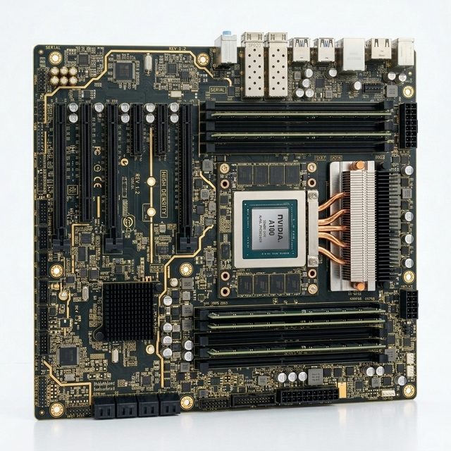 High-Density HDI PCB Assembly for AI Servers Multi-Layer Advanced Computing PCBA OEM/ODM Manufacturer Hechengda PCB-1