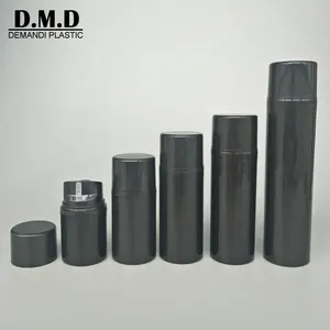 फैक्टरी 30ml 80ml 100ml 120 ml 150 ml 1oz 4 oz खाली प्लास्टिक पीपी 50 ml काले पुरुषों स्किनकेयर के लिए वायुहीन पंप बोतल