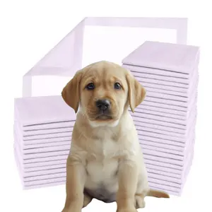 Chien chiot 17x24 tapis de dressage pour animaux de compagnie fournitures tampons de pipi violets pour chiens