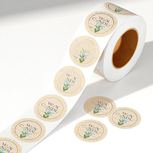 Custom Wedding <b>Gift</b> Bag <b>Labels</b> Round Sticker Roll Personalized Address <b>Labels</b> for Invitation Packaging - Product Image 3