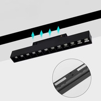 Lampe de rail de calandre magnétique commerciale encastrée à montage en surface LED ultra-mince 48V