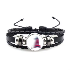 Llavero de Tela con Mosquetón de Aleación de Zinc <span class=keywords><strong>y</strong></span> Poliéster Trenzado Retro, Multicapa, Impermeable, Promocional del Equipo de Béisbol de EE. UU. - Product Image 1