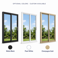 Ventana Corredera de Aluminio Broken Bridge 2026 con Rotura de Puente Térmico CE NFRC AS2047 UL 6063-T5 PA66, OEM ODM, Color Personalizado, Residencial