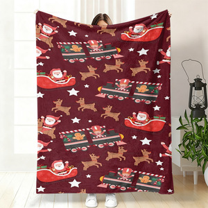 Couverture en flanelle Gingerbread Man, couverture de sieste réversible, douillette et chaude pour chambre à coucher, salon, impression personnalisée OEM ODM YH-M - Product Image 3