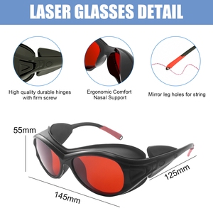 Gafas de Seguridad Láser con Certificación CE, 200-540nm OD7, Lentes de PC Anti-Impacto para Grabado y Corte Láser, Máquina de Belleza IPL - Product Image 3