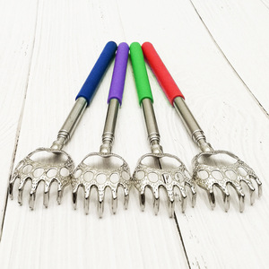 Telescopic Stainless Steel Back Scratcher with Massager, Bear Claw Design, Self-Scratching, Back Scratcher, <b>Gift</b> - Product Image 4