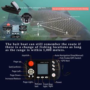 Bateau à appâts télécommandé avec sonar GPS 32 points, pilotage automatique, <span class=keywords><strong>radio</strong></span>, pour la pêche en lac - Product Image 5