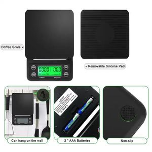 Mini kleine tragbare digitale elektronische Waage mit automatischem Timer 3kg/5kg/0,1g für Tropf-Espresso-Küchen lebensmittel - Product Image 3