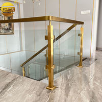 Système de rampe d'escalier de villa moderne européenne avec pièces en acier inoxydable et en PVC, design luxueux