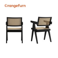 Chaise de salle à manger en osier naturel de rotin de haute qualité chaise de bras de canne rentable pour une utilisation de loisirs d'appartement et d'hôtel