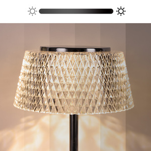 Kinh Doanh <span class=keywords><strong>HID</strong></span> ánh sáng ban đêm bầu không khí long lanh chai mờ bóng râm trong suốt bảo vệ mắt <span class=keywords><strong>LED</strong></span> đèn bàn với pha lê bóng râm - Product Image 5