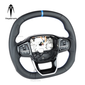 พวงมาลัยหุ้มหนังแท้แบบสั่งทำพิเศษสำหรับ Ford Transit Tourneo C-MAX Kuga St V348 Mk8 ปี 2018 2019 <span class=keywords><strong>2021</strong></span> 2022 2023 - Product Image 5