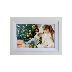 Marco de Fotos Digital con Pantalla Táctil WiFi de 10 Pulgadas, Reloj, Marco de Madera, Compatible con <span class=keywords><strong>MP3</strong></span>/MP4, Resolución IPS de 1280x800, Almacenamiento de 1GB+32GB - Product Image 4