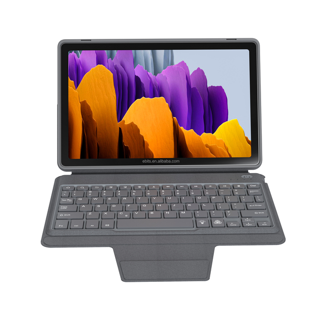 Wireless Keyboard Case for for Tab A7/A8/S6 Lite with RGB Backlit Leather USB Type-C Interface TPU+ABS Material