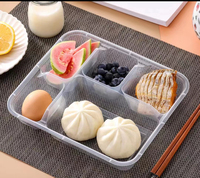18535 Protection de l'environnement, boîte de rangement alimentaire en plastique PP de qualité alimentaire, compatible micro-ondes