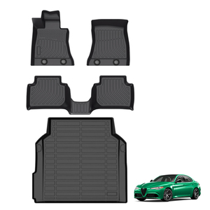 Tappetini Auto All'Ingrosso e Tappeto per Bagagliaio 3D in TPE con Tappetino per Baule per Alfa Romeo Giulia <span class=keywords><strong>Quadrifoglio</strong></span> 2017-2024 - Product Image 1