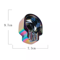 Cendrier en verre cristal transparent pour tabac, cigarettes et cigares, avec logo personnalisé, miroir à fumer, design squelette, portable, vente en gros