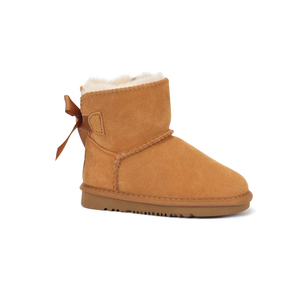 Bottes d'hiver chaudes en PU pour enfants, antidérapantes, plates, à nœud, pour la neige, à la cheville, très vendues - Product Image 3
