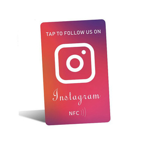 Tarjeta PVC cuadrada de 120 mm con sensor NFC y código QR para seguir a Instagram: toque o escanee la etiqueta NFC - Product Image 3