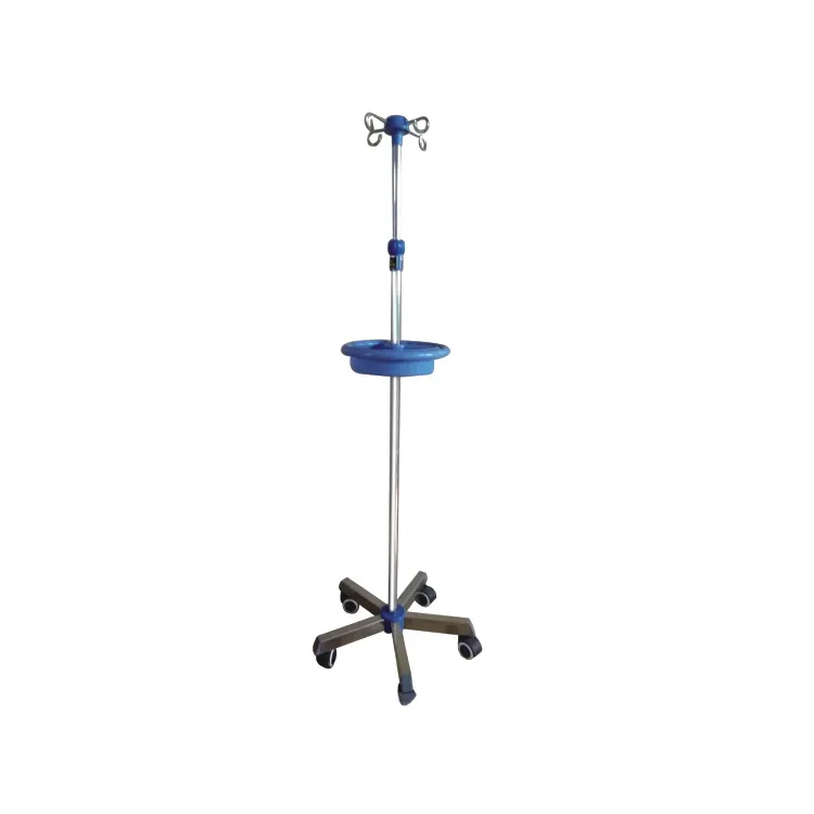 Cheap price hospital Movable Infusion IV Pole Drip Stand with stainless steel material