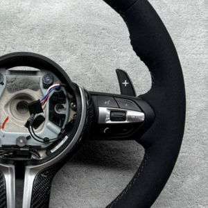 Volant de direction en Alcantara complet avec garniture en carbone de style CS pour BMW F10 F20 F22 F30 F31 M2 F87 M3 F80 M4 F82 F85 F90 X5 F15 E70 E90 - Product Image 5