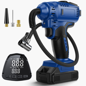 ยางรถยนต์ไร้สาย20V/12V แบบ Dual-powered <span class=keywords><strong>Inflator</strong></span> 150 PSI 10000mAh แบตเตอรี่ความจุหยุดอัตโนมัติพร้อม LED สีฟ้าอ่อน - Product Image 1