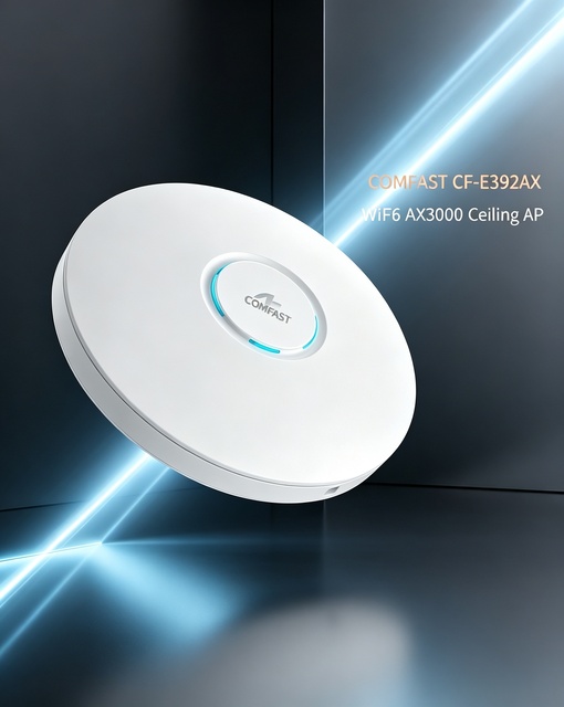 Authorized COMFAST CF-E392AX WiFi6 AX3000 Ceiling Wireless Access Point 48V POE Dual Band Multi SSID OpenWRT Support