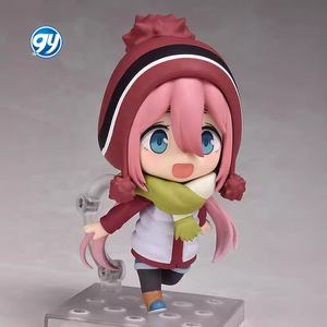 <span class=keywords><strong>Yuru</strong></span> Camp Chibi Nendoroideded Nadeshiko Kagamihara avec des visages remplaçables Figure modèle à collectionner Anime jouet décoration de bureau - Product Image 3