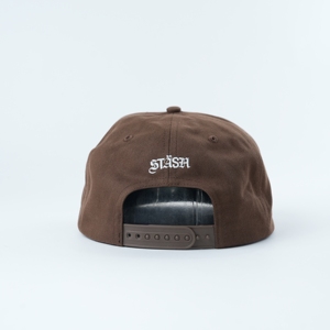 High Quality Custom Gothic Embroidery Streetwear 5 Panel Snapback Cap Vintage Heavy Cotton Brown Dad <b>Hat</b> Wholesale - Product Image 4