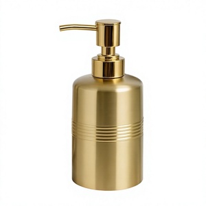 Distributeur de savon doré de luxe – Décoration hôtelière et domestique – Ensembles de salle de bain intérieurs luxueux – Distributeur de lotion au design moderne - Product Image 1