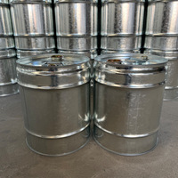 Fûts en acier galvanisé personnalisés de 50L/60L/80L/16 gallons avec pinces à levier, certifiés ISO9001, épaisseur 0,7-1,2 mm, pour le stockage d'essence et d'huile