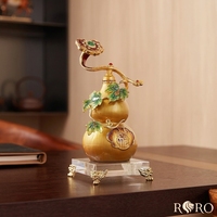 Nouvelle Série RORO – Décoration de Table de Luxe en Alliage avec Peinture Émaillée, Design Gourde Adorable et Mignon, Porte-Bonheur
