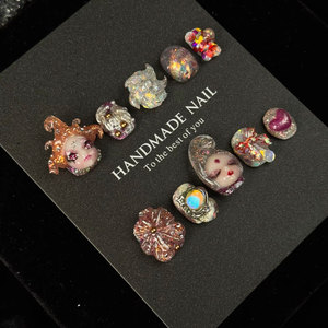 Logo personnalisé gratuit sculpté à la main amande faux ongles haute qualité presse modèle français salon ongles accessoire de beauté à la mode - Product Image 2