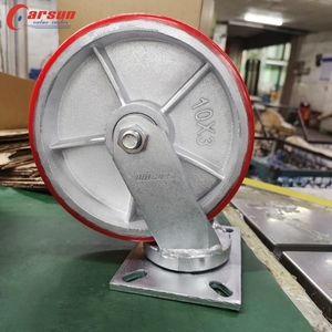 Roulettes industrielles <span class=keywords><strong>Super</strong></span> lourdes de 6 pouces, roue pivotante en aluminium et polyuréthane résistant aux chocs - Product Image 4