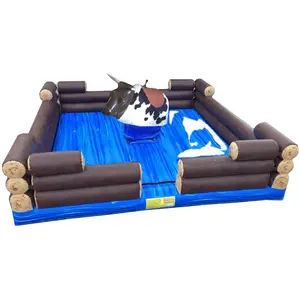 Inflatable mechanical bull riding toys for sale , PVC inflatable rodeo bull machine for sale